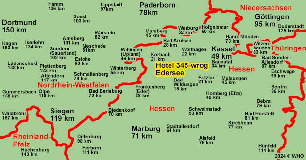 Urlaub ber Silvester in Waldeck am Edersee. Silvester-Kurzurlaub in Nord-Hessen.